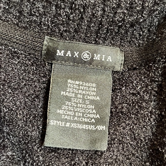 Max & Mia Black Open Front Cardigan Sweater - Picture 9 of 10